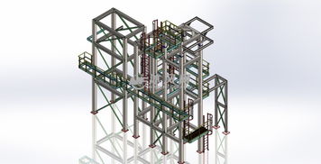 钢结构的阶梯框架设计模型