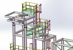 某厂钢结构楼梯设计模型